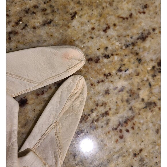 Vintage Womens Size XS-S 6.5 Cream Leather Formal 15.5" Long Opera Gloves France - Picture 11 of 14